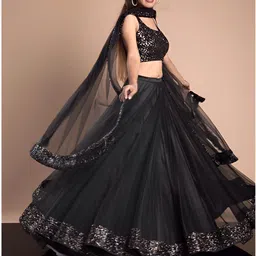 jishastri Solid Semi Stitched Lehenga Choli-picture-17