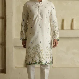 lemonx Men Cotton Rayon Kurta Pyjama Set image 4