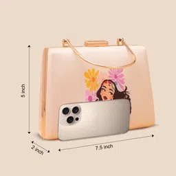 artklim Casual, Formal, Party Orange Clutch image 4