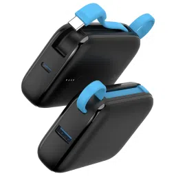 urbn Nano Link 10000 mAh 22.5W Fast Charging Power Bank (1 Type A and 2 Type C Ports, Power Delivery Compatible, Black) image 2