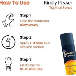 kindly his Pleaser Topical Spray (20Gm) With Pack of 3 UltraThin Condoms Lubricant image 4