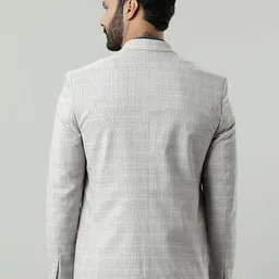 indian terrain Men Checkered Single Breasted Casual Blazer image 2