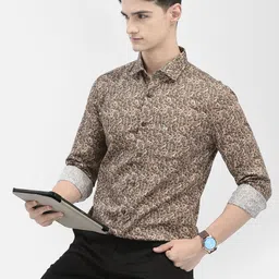 Crimsoune Club Slim Fit Floral Printed Pure Cotton Casual Shirt-picture-28