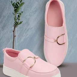 evoltar casual Synthetic solid color buckle ornamented Moccasins slip on Loafers For Women-picture-12