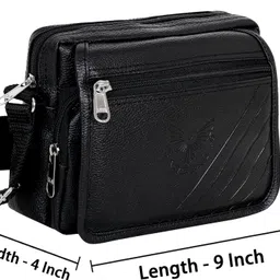 bagzenia Black Men & Women Sling Bag Men Sling Bag Stylish Cross Body Sling bag for Travelling image 2