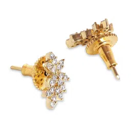 Priyaasi Gold-Plated AD-Studded & Beaded Mangalsutra With Earrings image 4