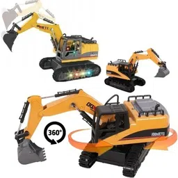 halo nation 6Channel RC Excavator Rechargeable Truck With 360° Rotation & Metal Shovel image 4