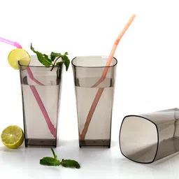 lion lender (Pack of 8) 100% Unbreakable New Crystal Clear Sparkle Glass Set For Water,beer,Juice,Wine Glass Set Water/Juice Glass image 4