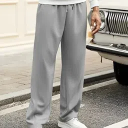 avinexx Men Regular Fit Grey Pure Cotton Trousers-picture-10