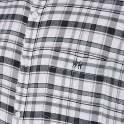 Crimsoune Club Men Classic Slim Fit Tartan Checks Opaque Checked Casual Shirt image 2