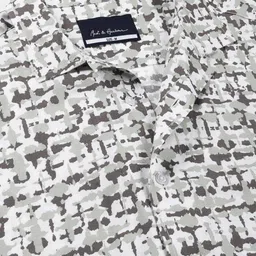 Mast & Harbour Classic Slim Fit Abstract Printed Cuban Collar Casual Shirt image 2