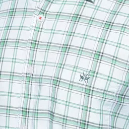 Crimsoune Club Classic Slim Fit Tartan Checks Cotton Checked Casual Shirt image 3