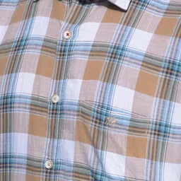 Crimsoune Club Classic Slim Fit Tartan Checks Opaque Checked Casual Shirt image 3