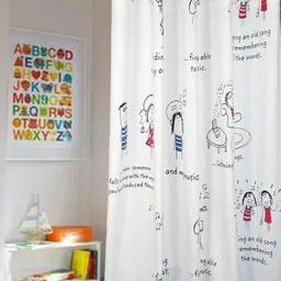 ubh 213 cm (7 ft) Door Cotton Semi Transparent Curtain (Pack Of 2) image 2