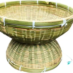 haksap Bamboo Multipurpose Round Storage Box 9 Inch Storage Basket image 4
