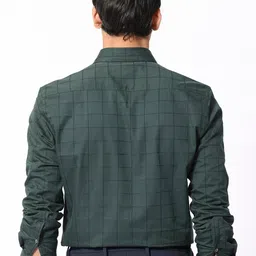 RARE RABBIT Men Walan Slim Fit Windowpane Check Cotton Shirt image 5