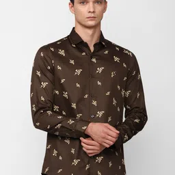 SIMON CARTER LONDON Slim Fit Floral Printed Pure Cotton Casual Shirt-image-70