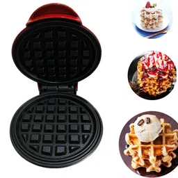 radheraj Mini Waffle Maker I Stainless Steel Non-Stick Cooking Plates & Cool Touch Handle Waffle Maker image 2