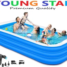 ecom bharat PREMIUM 10 Fts LENGTH AND 6 Fts WIDTH RECTANGULAR WATER SWIMMING POOL Inflatable Swimming Pool, Inflatable Toy Pump image 2
