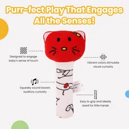 trots Squeaky Toy for Babies, Soft, Chew-Safe and Non-Toxic, Pink Rattle image 3