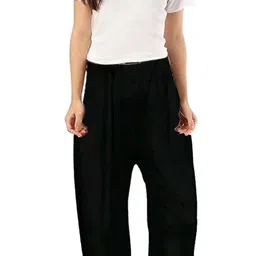 madegood Solid Cotton Lycra Blend Women Harem Pants-picture-14