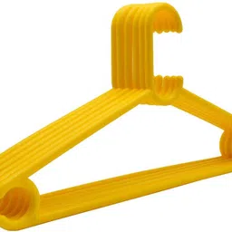 grand mart Yellow Plastic Clothes Hangers – Lightweight, Durable, Non-Slip, Set of 6 Plastic Dress Pack of 6 Hangers For Dress-picture-25