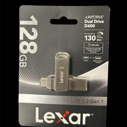 Lexar Dual Type C D400 USB 128GB Dual Flash Drive 3.2 128 GB OTG Drive Compatible with Desktop Computer, Mobile, Laptop USB 3.2 Metal Case image 3