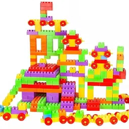Building Blocks with Wheel/Smart Activity Train Blocks For Kids 51+pcs-image-7