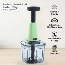 EffortlessSlice 900ml Push Chopper: Dual-Blade Vegetable & Fruit Chopper-image-10