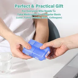 indirocks 7 Days 10 Compartment Supplement Medication Holder Travel Pill Organizer-9.5x2.5x3 Cm Pill Box image 5