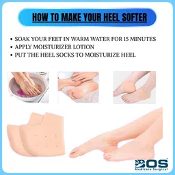 bos medicare surgical Pair_Anti_Crack heel socks Man or women Heel Support image 5