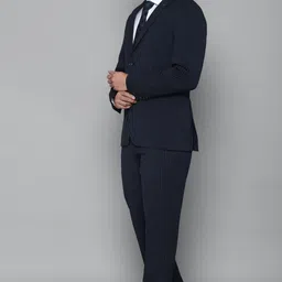 louis philippe Men Single Breasted - 2 button Striped Suit image 4