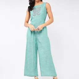 Pannkh  Embroidered Cotton Basic Jumpsuit-picture-25