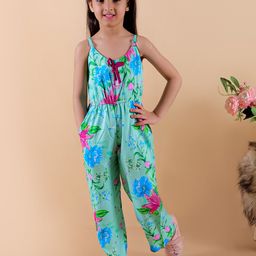 Superminis Girls Floral Printed Basic Jumpsuit-picture-26
