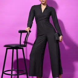 Tokyo Talkies V-Neck Basic Jumpsuit-image-22