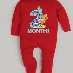 FFLIRTYGO Infants 2 Months Milestone Printed Pure Cotton Sleepsuit-picture-35