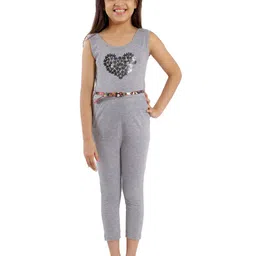 Kids Cave Girls Embellished Cotton Jumpsuit-picture-34