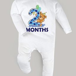 FFLIRTYGO Infants 2 Months Milestone Printed Pure Cotton Sleepsuit-picture-36