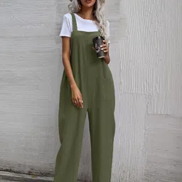 StyleCast Green Shoulder Strap Basic Jumpsuit-image-65