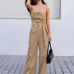 JC Mode Strapless Sleeveless Tube Top With Trousers-picture-33