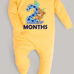 FFLIRTYGO Infants 2 Months Milestone Printed Pure Cotton Sleepsuit-picture-32