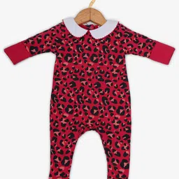 Creative Kids Infant Girls Printed Cotton Sleepsuit-image-5