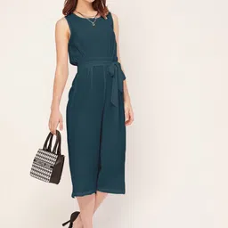 Moomaya Waist Tie-Ups Capri Jumpsuit image 1