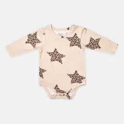Softsens Girls Peach Printed Bamboo Bodysuit-image-9