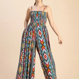 Moomaya Ethnic Motifs Printed Basic Jumpsuit-picture-29