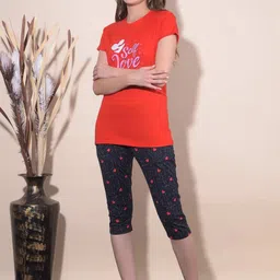 Dollar Missy Typography Printed Night Suit-image-88