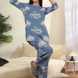 Sweet Dreams Floral Printed Pure Cotton Night suit-picture-41