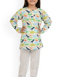 frangipani Unisex Kids Multicoloured Printed Night suit-picture-53