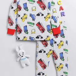 YK Boys Conversational Printed T-shirt With Pyjama image 1