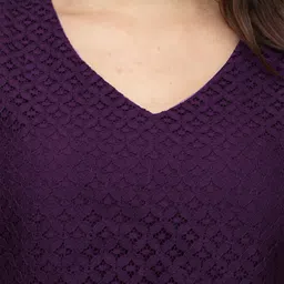 V&M V-Neck Lace Layered Basic Jumpsuit image 5